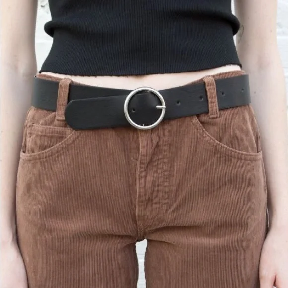 Brandy melville silver circle buckle belt sale